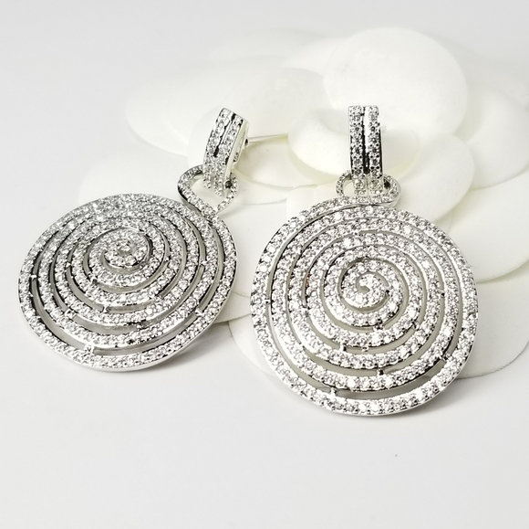 NEW Pave CZ Bling Earrings - Picture 3 of 8